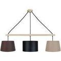 Lustres, suspensions et plafonniers Tosel Lustre poutre bois naturel et multicolore Beige Unique. . Maison & D&eacute;co > Lustres, suspensions et plafonniers.