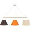 Lustres, suspensions et plafonniers Tosel Lustre poutre bois naturel et multicolore Beige Unique. . Maison & D&eacute;co > Lustres, suspensions et plafonniers.