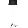 Lampadaires Tosel Lampadaire droit bois naturel et noir Beige Unique. . Maison & D&eacute;co > Lampadaires.