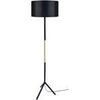 Lampadaires Tosel Lampadaire droit bois naturel et noir Beige Unique. . Maison & D&eacute;co > Lampadaires.