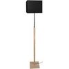 Lampadaires Tosel Lampadaire droit bois naturel et noir Beige Unique. . Maison & D&eacute;co > Lampadaires.