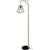 Lampadaires Tosel Lampadaire arqu&eacute; bois naturel et noir Beige Unique. . Maison & D&eacute;co > Lampadaires.
