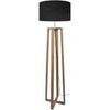 Lampadaires Tosel Lampadaire colonne bois naturel et noir Beige Unique. . Maison & D&eacute;co > Lampadaires.
