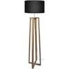 Lampadaires Tosel Lampadaire colonne bois naturel et noir Beige Unique. . Maison & D&eacute;co > Lampadaires.