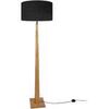 Lampadaires Tosel Lampadaire droit bois naturel et noir Beige Unique. . Maison & D&eacute;co > Lampadaires.