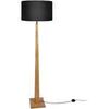 Lampadaires Tosel Lampadaire droit bois naturel et noir Beige Unique. . Maison & D&eacute;co > Lampadaires.