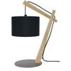 Lampes de bureau Tosel Lampe de chevet arqu&eacute; bois naturel et noir Beige Unique. . Maison & D&eacute;co > Lampes de bureau.