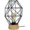 Lampes de bureau Tosel Lampe de chevet g&eacute;om&eacute;trique bois naturel et noir Beige Unique. . Maison & D&eacute;co > Lampes de bureau.