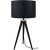 Lampes de bureau Tosel Lampe de chevet tr&eacute;pied bois naturel et noir Beige Unique. . Maison & D&eacute;co > Lampes de bureau.