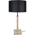 Lampes de bureau Tosel Lampe a poser colonne bois naturel et noir Beige Unique. . Maison & D&eacute;co > Lampes de bureau.