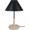 Lampes de bureau Tosel Lampe de chevet droit bois naturel et noir Beige Unique. . Maison & D&eacute;co > Lampes de bureau.