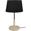 Lampes de bureau Tosel Lampe de chevet droit bois naturel et noir Beige Unique. . Maison & D&eacute;co > Lampes de bureau.