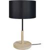 Lampes de bureau Tosel Lampe de chevet droit bois naturel et noir Beige Unique. . Maison & D&eacute;co > Lampes de bureau.