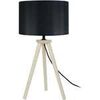 Lampes de bureau Tosel Lampe de chevet tr&eacute;pied bois naturel et noir Beige Unique. . Maison & D&eacute;co > Lampes de bureau.
