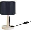 Lampes de bureau Tosel Lampe de chevet droit bois naturel et noir Beige Unique. . Maison & D&eacute;co > Lampes de bureau.