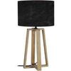 Lampes de bureau Tosel Lampe de chevet colonne bois naturel et noir Beige Unique. . Maison & D&eacute;co > Lampes de bureau.