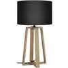 Lampes de bureau Tosel Lampe de chevet colonne bois naturel et noir Beige Unique. . Maison & D&eacute;co > Lampes de bureau.