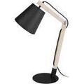 Luminaire sur Grenoble : Lampes de bureau Tosel Lampe de bureau articul&eacute; bois naturel et noir Beige Unique. . Maison & D&eacute;co > Lampes de bureau.