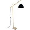 Lampadaires Tosel lampadaire liseuse articul&eacute; bois naturel et noir Beige Unique. . Maison & D&eacute;co > Lampadaires.