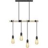 Lustres, suspensions et plafonniers Tosel Lustre bar bois naturel et noir Beige Unique. . Maison & D&eacute;co > Lustres, suspensions et plafonniers.