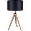 Lampes de bureau Tosel Lampe de chevet tr&eacute;pied bois naturel et noir Beige Unique. . Maison & D&eacute;co > Lampes de bureau.