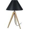 Luminaire sur Grenoble : Lampes de bureau Tosel Lampe de chevet tr&eacute;pied bois naturel et noir Beige Unique. . Maison & D&eacute;co > Lampes de bureau.
