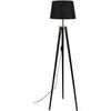 Lampadaires Tosel Lampadaire tr&eacute;pied bois naturel et noir Beige Unique. . Maison & D&eacute;co > Lampadaires.