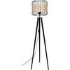 Lampadaires Tosel Lampadaire tr&eacute;pied bois naturel et noir Beige Unique. . Maison & D&eacute;co > Lampadaires.