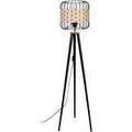 Luminaire sur Grenoble : Lampadaires Tosel Lampadaire tr&eacute;pied bois naturel et noir Beige Unique. . Maison & D&eacute;co > Lampadaires.