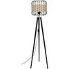 Lampadaires Tosel Lampadaire tr&eacute;pied bois naturel et noir Beige Unique. . Maison & D&eacute;co > Lampadaires.
