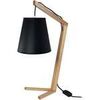 Lampes de bureau Tosel Lampe de chevet arqu&eacute; bois naturel et noir Beige Unique. . Maison & D&eacute;co > Lampes de bureau.
