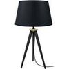 Lampes de bureau Tosel Lampe de chevet tr&eacute;pied bois naturel et noir Beige Unique. . Maison & D&eacute;co > Lampes de bureau.