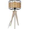 Lampes de bureau Tosel Lampe a poser tr&eacute;pied bois naturel et noir Beige Unique. . Maison & D&eacute;co > Lampes de bureau.