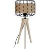 Lampes de bureau Tosel Lampe a poser tr&eacute;pied bois naturel et noir Beige Unique. . Maison & D&eacute;co > Lampes de bureau.