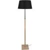 Lampadaires Tosel Lampadaire droit bois naturel et noir Beige Unique. . Maison & D&eacute;co > Lampadaires.