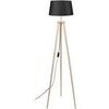 Lampadaires Tosel Lampadaire tr&eacute;pied bois naturel et noir Beige Unique. . Maison & D&eacute;co > Lampadaires.
