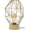 Lampes de bureau Tosel Lampe de chevet g&eacute;om&eacute;trique bois naturel et or Beige Unique. . Maison & D&eacute;co > Lampes de bureau.