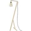 Lampadaires Tosel lampadaire liseuse articul&eacute; bois naturel et or Beige Unique. . Maison & D&eacute;co > Lampadaires.