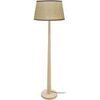 Lampadaires Tosel Lampadaire droit bois naturel et paille Beige Unique. . Maison & D&eacute;co > Lampadaires.