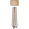 Lampadaires Tosel Lampadaire colonne bois naturel et paille Beige Unique. . Maison & D&eacute;co > Lampadaires.