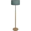 Lampadaires Tosel Lampadaire droit bois naturel et p&eacute;trole Beige Unique. . Maison & D&eacute;co > Lampadaires.