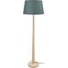 Lampadaires Tosel Lampadaire droit bois naturel et p&eacute;trole Beige Unique. . Maison & D&eacute;co > Lampadaires.