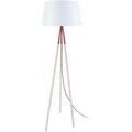 Lampadaires Tosel Lampadaire tr&eacute;pied bois naturel et rouge Beige Unique. . Maison & D&eacute;co > Lampadaires. Grenoble
