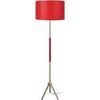 Lampadaires Tosel Lampadaire droit bois naturel et rouge Beige Unique. . Maison & D&eacute;co > Lampadaires.