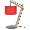 Lampes de bureau Tosel Lampe de chevet arqu&eacute; bois naturel et rouge Beige Unique. . Maison & D&eacute;co > Lampes de bureau.
