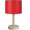 Lampes de bureau Tosel Lampe de chevet droit bois naturel et rouge Beige Unique. . Maison & D&eacute;co > Lampes de bureau.