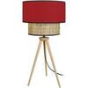 Lampes de bureau Tosel Lampe a poser tr&eacute;pied bois naturel et rouge Beige Unique. . Maison & D&eacute;co > Lampes de bureau.