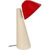 Lampes de bureau Tosel Lampe de bureau conique bois naturel et rouge Beige Unique. . Maison & D&eacute;co > Lampes de bureau.