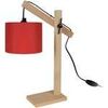 Lampes de bureau Tosel Lampe de bureau articul&eacute; bois naturel et rouge Beige Unique. . Maison & D&eacute;co > Lampes de bureau.