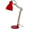 Lampes de bureau Tosel Lampe de bureau articul&eacute; bois naturel et rouge Beige Unique. . Maison & D&eacute;co > Lampes de bureau.